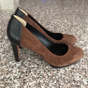 Franco Sarto Brown Suede Pumps
